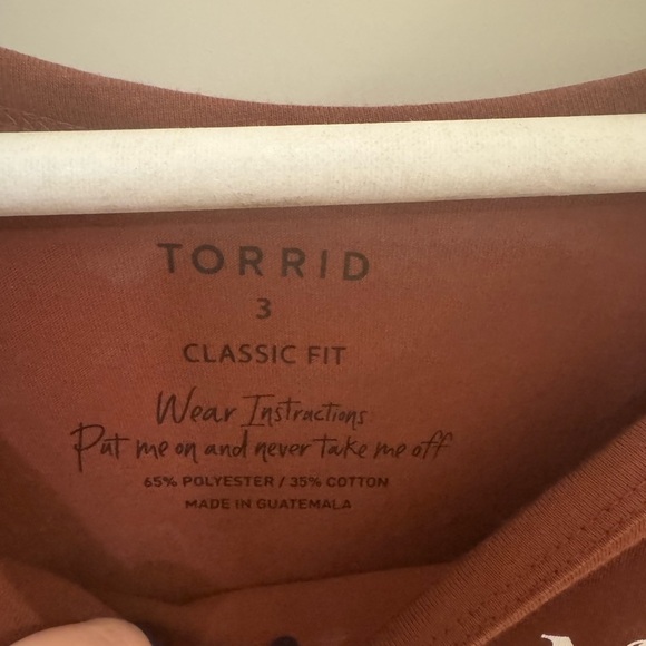 Torrid Classic Fit Brown Tee - Picture 2 of 4